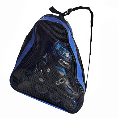 High Bounce Inline Skates Bag - for Boys and Girls Carrying Inline Skates, Ice Skates, Roller Skates (Blue)