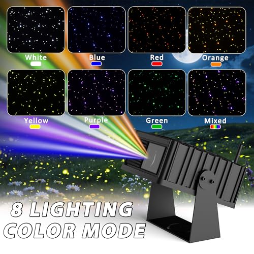 Image of Smart Outdoor Laser Lights Projector, 7 Color Motion Star Firefly Lights Effect, Moving Dynamic RGB Lights Show Waterproof Laser Projection with App & Remote Control for Parties Home Garden Yard