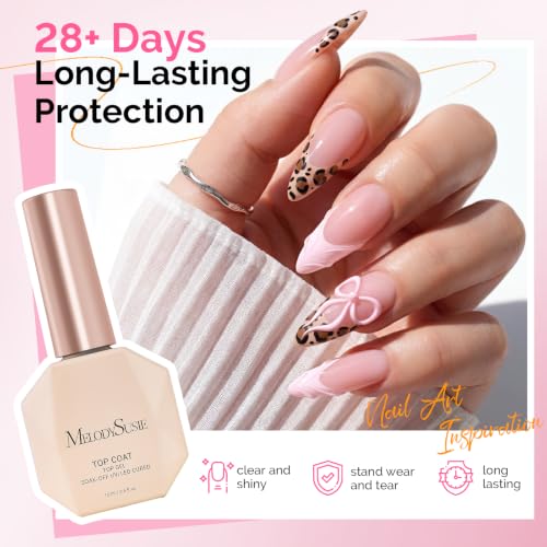 Image of MelodySusie Air-Dry Peel Off Base Coat Cuticle Oil Top Coat | 3Pcs Beginner Friendly Gentle Protection for Nails,essential for Home DIY and Nail Salon