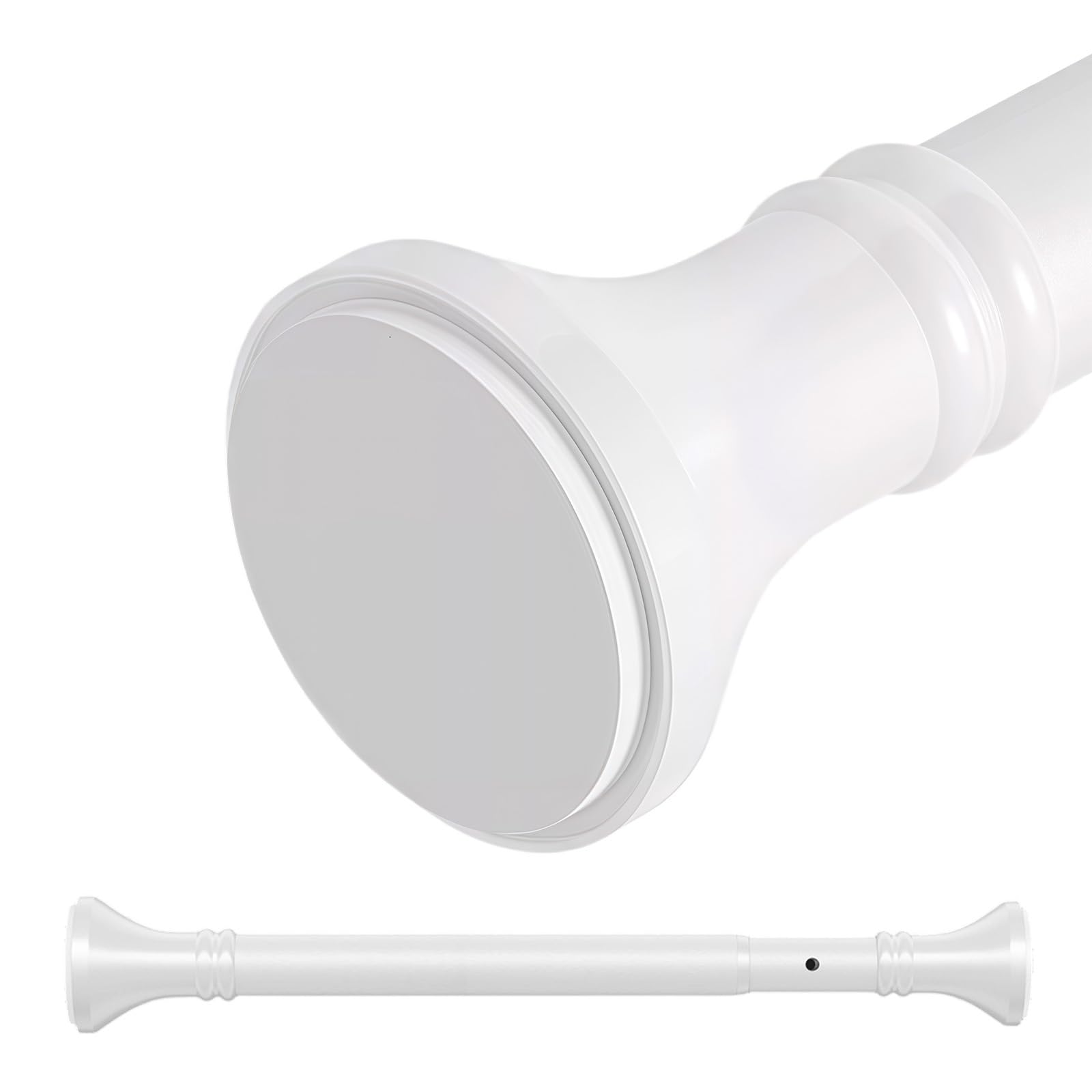 Tringle à rideau de douche télescopique blanche réglable 360 à 490 cm