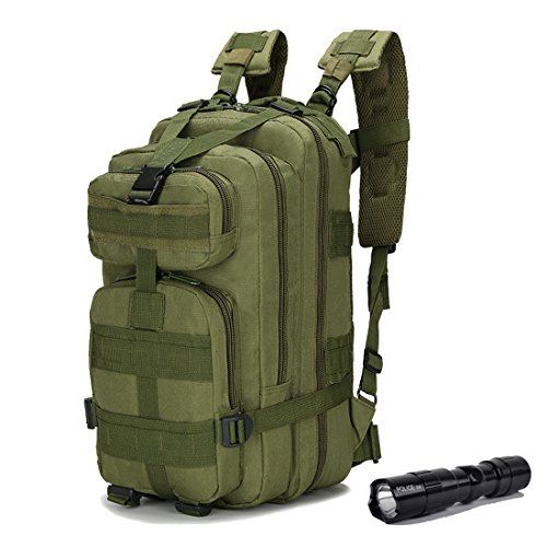QMFIVE Táctica Mochila 30 litros Molle Militar Impermeable de de Senderismo  de Asalto
