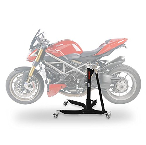 Quattro ruote doppie per una facile manovrabilità anche in spazi limitati (incluso), per l'uso stazionario in officine e garage, nonché sulle piste da corsa, prevenzione della corrosione (verniciatura a polvere, zincat).