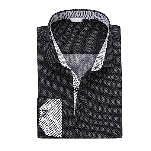 Alex Vando Mens Printed Dress Shirts Long Sleeve Regular Fit Button Down Shirt