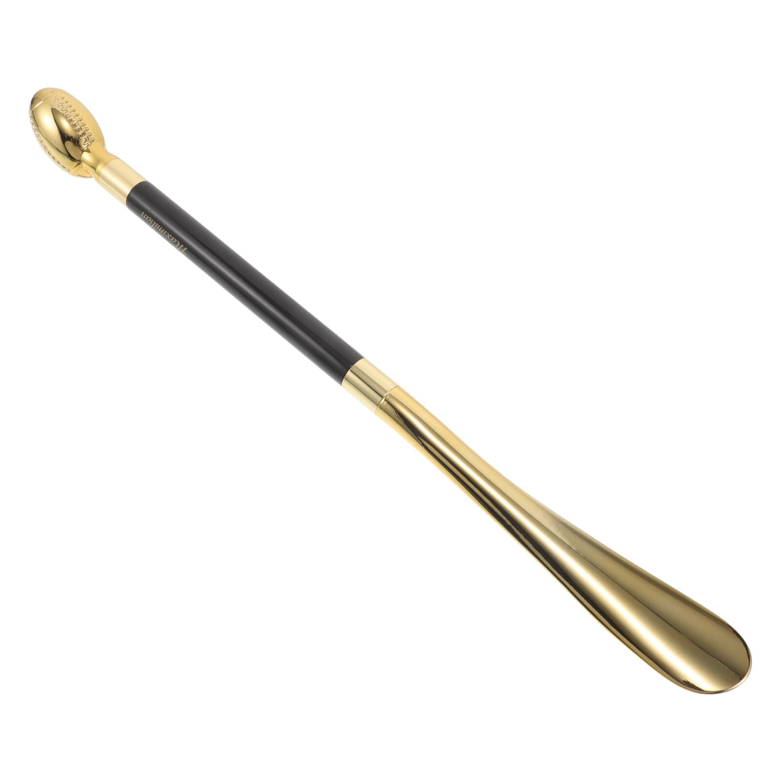 Garneck Calzador Ergonómico Deportivo de 53 Cm con Mango Largo Dorado para Botas de Fútbol y Zapatillas Deportivas, Portátil Abs para Vacaciones y Hospital