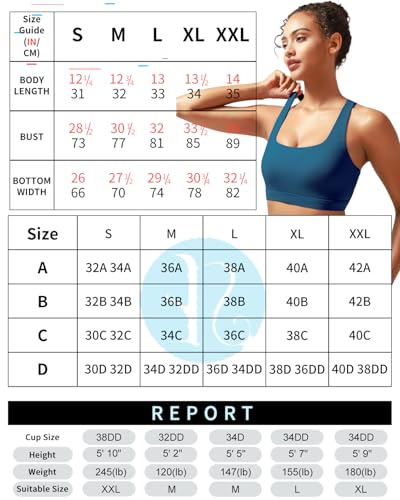 Image of RUNNING GIRL Sports Bras for Women, Molded Cup High Impact Sports Bra Workout Bras for Women High Support Racerback