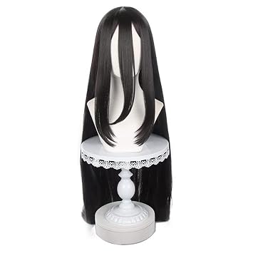 Cosplay wig long black 100cm