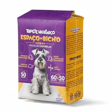 Tapete Higiênico Descartável Espaço de Bicho 60x50cm 50 unidades - Absorção Instantânea
