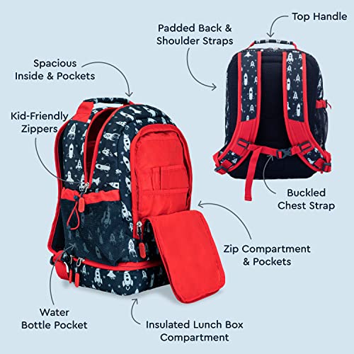 Image of Bentgo Kids 2-in-1 Backpack & Insulated Lunch Bag with Padded Straps
