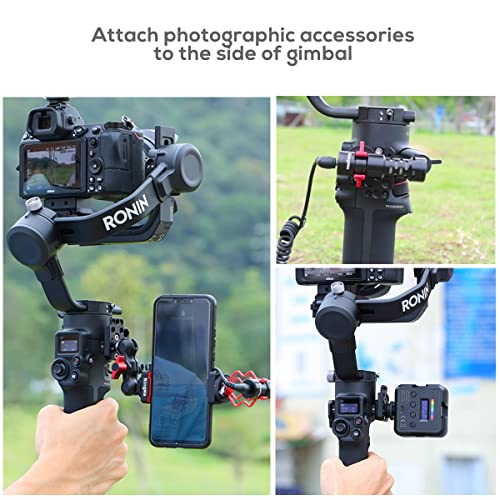Image of Side Extension Plate for DJI Ronin S /SC /RS2 /RSC2,Monitor Holder Mount with 1 /4 3 /8 Threaded Holes Cold Shoe, Stabilizer Extension Plate for Video Light, Microphone, Monitor