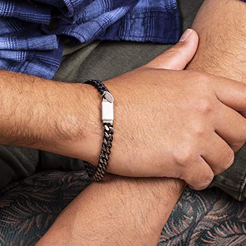 Pulsera Nautica de acero inoxidable oxidado para hombre miniatura 7