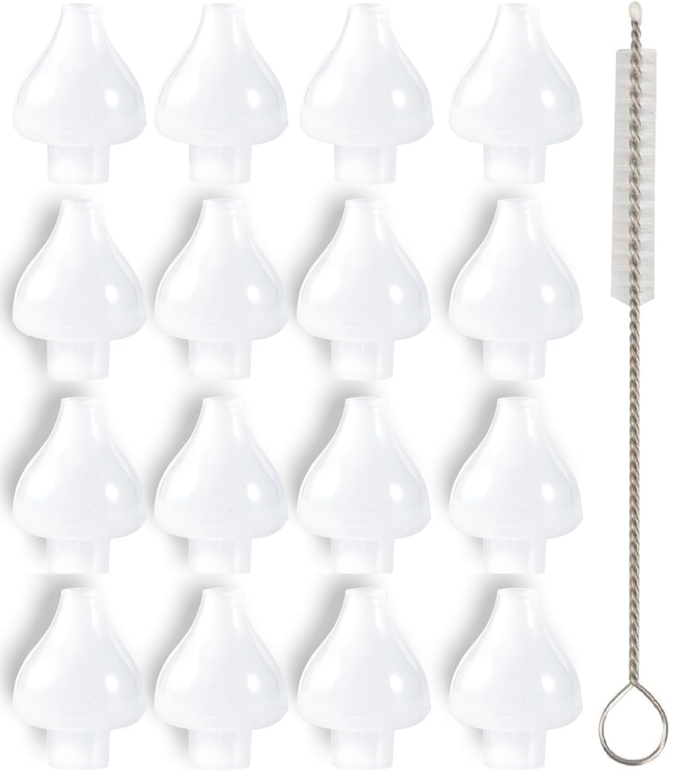 Lot de 16 Embout Seringue Nasale Bébé Mouche Bébé Blanc 16 Pièces + 1 Brosse