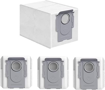 Roborock Robot Süpürge ile Uyumlu 4'lü Toz Torbası, Q Revo S, Q Revo MaxV, S8 Max Ultra, S8 MaxV Ultra, Saros 10, Saros Z70 Modelleri ile Uyumlu
