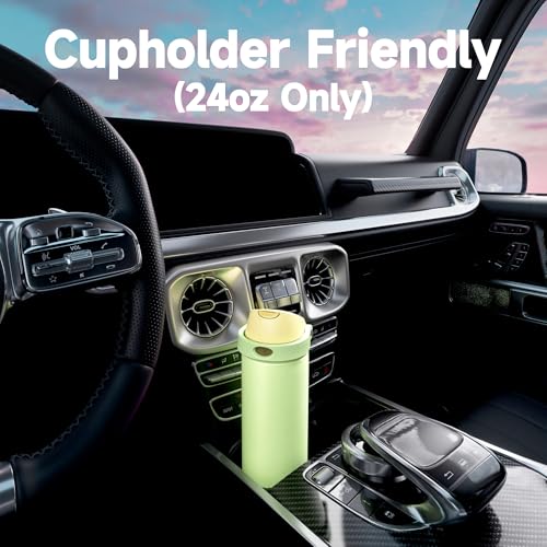 Image of 24 oz Insulated Water Bottle with Straw: Meoky Stainless Steel Metal Water Bottle with 2-in-1 Lid - Leak Proof, Cold for 24 Hours, Protective Silicone Base, BPA-Free for Sports Travel Car, Sprout