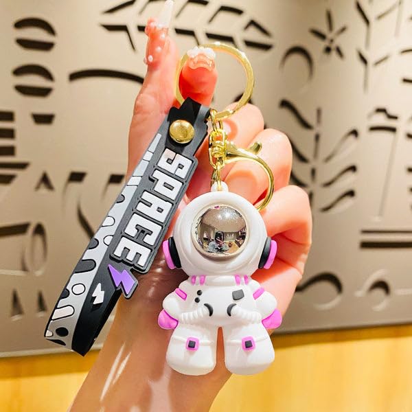 Image of Cute Cartoon Character Silicone 3D Key Chain with Strap Charm & Metal Hook, Merchandise Key Rings Gift for Kids Girls Boys Men & Women