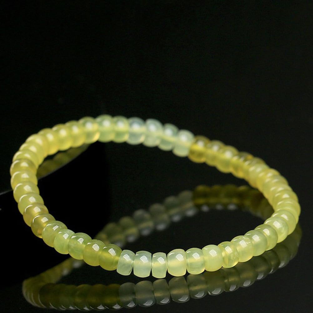Bracciale in Giada Hetiano ricchezza prosperità, guarigione Fengshui Fatto a Mano da Uomo con Pietre preziose Naturali Braccialetti Elastici Elasticizzati da Donna Perline Pietra