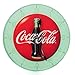 Coca Cola Bottle Round Vintage Red Button Logo 12 x 12 Glass Wall Clock