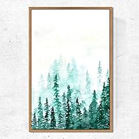 SIGNWIN Framed Canvas Wall Art Pine Tree Canvas Prints Home Artwork Decoration for Living Room,Bedroom - 16