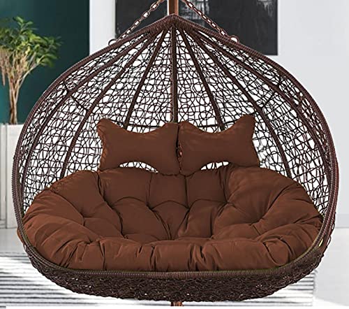Cojín colgante para silla, cojín de asiento de mimbre para columpio de huevo, cojín grueso y lavable de repuesto para silla hamaca de 2 personas