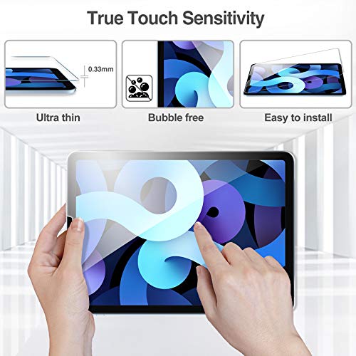 Image of ProCase 2 Pcs Screen Protector for iPad Air 5 2022 / Air 4 2020 10.9 inch, iPad Pro 11 3rd 2nd 1st Gen Tempered Glass Film Guard -Clear