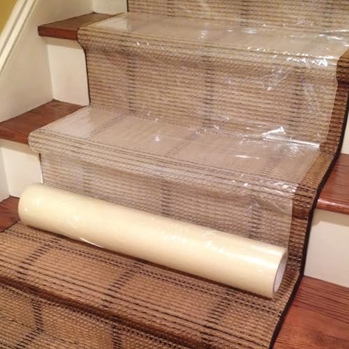 ZIP-UP Carpet Protection Film - 24\" x 200\' Floor and Surface Shield with Self Adhesive Backing & Easy Installation - CPF24200 - Thumbnail 4