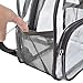 Busiuw Clear Backpack for Stadium Events 12x12x6 with Front Pocket for Concert Sport Fashion Women Backpack Events Work Travel(Charcoal Gray)
