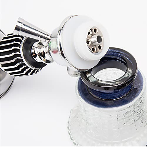 Huanxin Hookah Raucher-Set, 30,5 cm, 2 Schläuche, Shisha Smoker, mit Vase, aus Glas, leicht zu demontieren und… – Bild 4