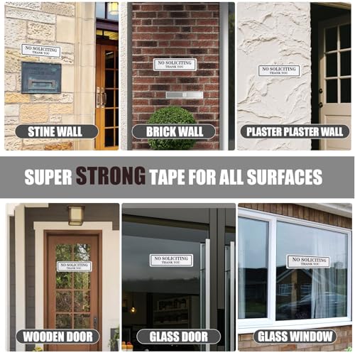 no soliciting sign for house that keeps solicitors away super strong tape for all surfaces 83  24 in2025 version perfect for home office front doors windows walls courtyard