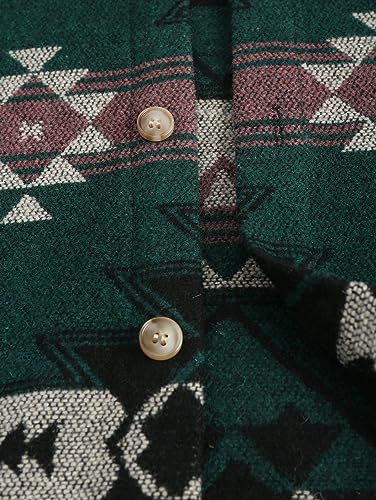 Image of ZAFUL Unisex Plaid Flannel Shirt Jacket Button Down Long Sleeve Pocket Coat Outwear | Mens Fall Clothes Lightweight Long Sleeve Button Down Flap Pocket Jacket Tops for Fall&Winter 2026