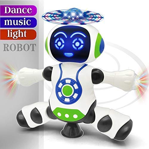 FunBlast Dancing Robot and Car for Kids, Toy with 360 Degree Rotation Door Opening Light Sound Toys for Boys and Girls 3