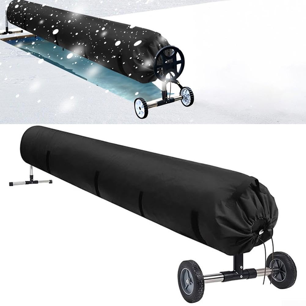 Copertura per Avvolgitore Piscina in Oxford agli Agenti Atmosferici per Teli Solari fino a 6 Metri con Cinghie di Fissaggio(20FT)