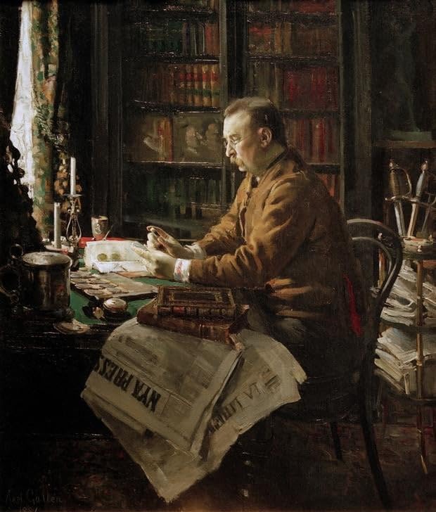 Portrait Dr Hfantell Akseli Valdemar Gallen Kallela pour habiller un grand mur vide 60x90cm