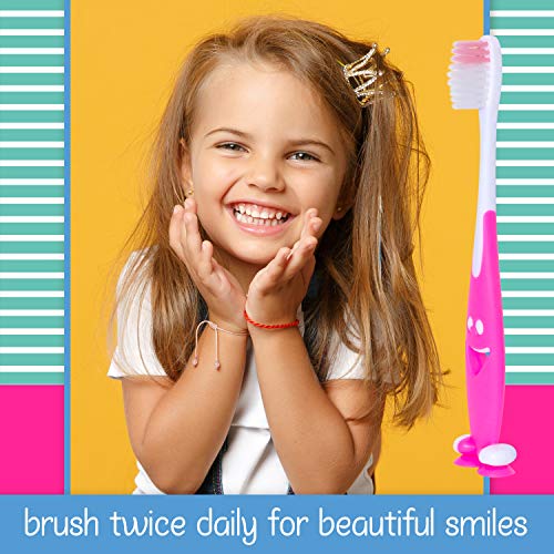 Image of Lingito Kids Toothbrush Extra Soft, Easy Grip for Toddlers Toothbrushes | Children Size Toothbrush Pack Kids Ages 3+