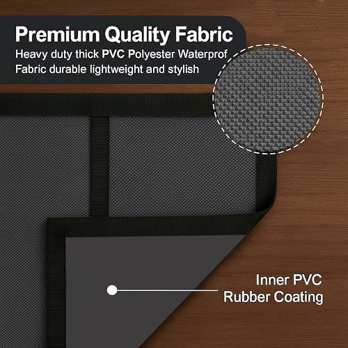 Image of Refrigerator Single Door Waterproof, Dustproof, Refrigerator Top Cover, Protective Cover for Fridges with Extra Storage Space Nylon Top cover with 6 Storage Pockets ( Grey, 130 x 54 cm )