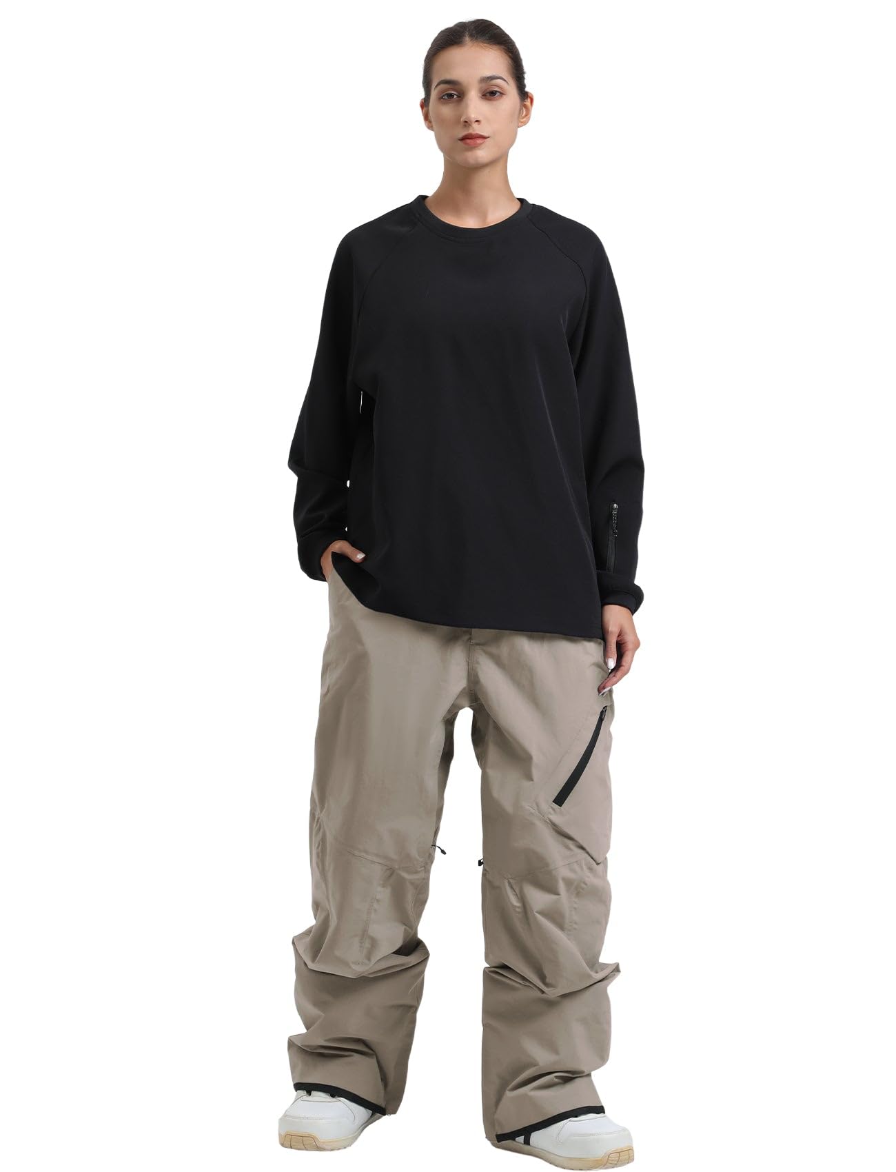 GSOU SNOW Pantalon de Ski et de Snowboard pour Homme et Femme, Unisexe Imperméable Coupe-Vent Respirant Chaud