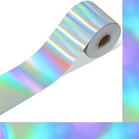 Vista 15 de Outus Bordes de tablero de anuncios con temática de construcción de 68 pies, decoración de aula de regreso a clases, rayas amarillas, borde