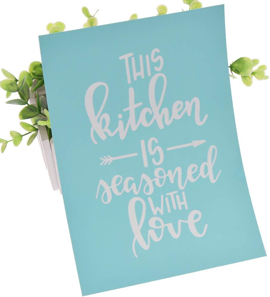 YeulionCraft Self-Adhesive Silk Screen Printing Stencil Kitchen Theme Mesh Transfers for DIY Pillow Fabric Painting Decoration Chalkboards Wood Ceramic, Style-07