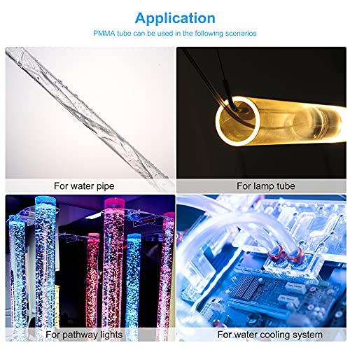 Tuyau acrylique rigide sourcing map résistant pour filtration d'eau