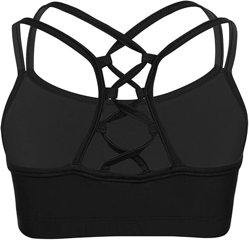 Miniatura 2 de Sujetador de espalda cruzada para niñas grandes, camiseta corta sin mangas para ballet danza, entrenamiento, deportes, yoga