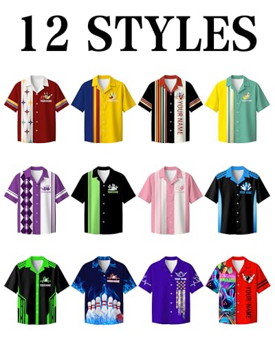 Custom Bowling Shirts for Men with Name, Personalized Retro Bowling Jersey Unisex Vintage Shirt Customizable Team Gifts2