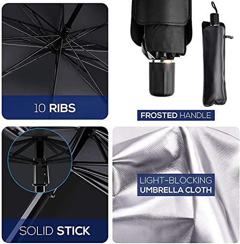 Car Windshield Sun Shade Umbrella, Car Front Windshield Sun Shade For Block Uv Rays & Thermal Insulation Protection, Foldable Windshield Sun Shade Umbrella For Most Vehicles, Suvs, Trucks, 57"X31" #TOP6