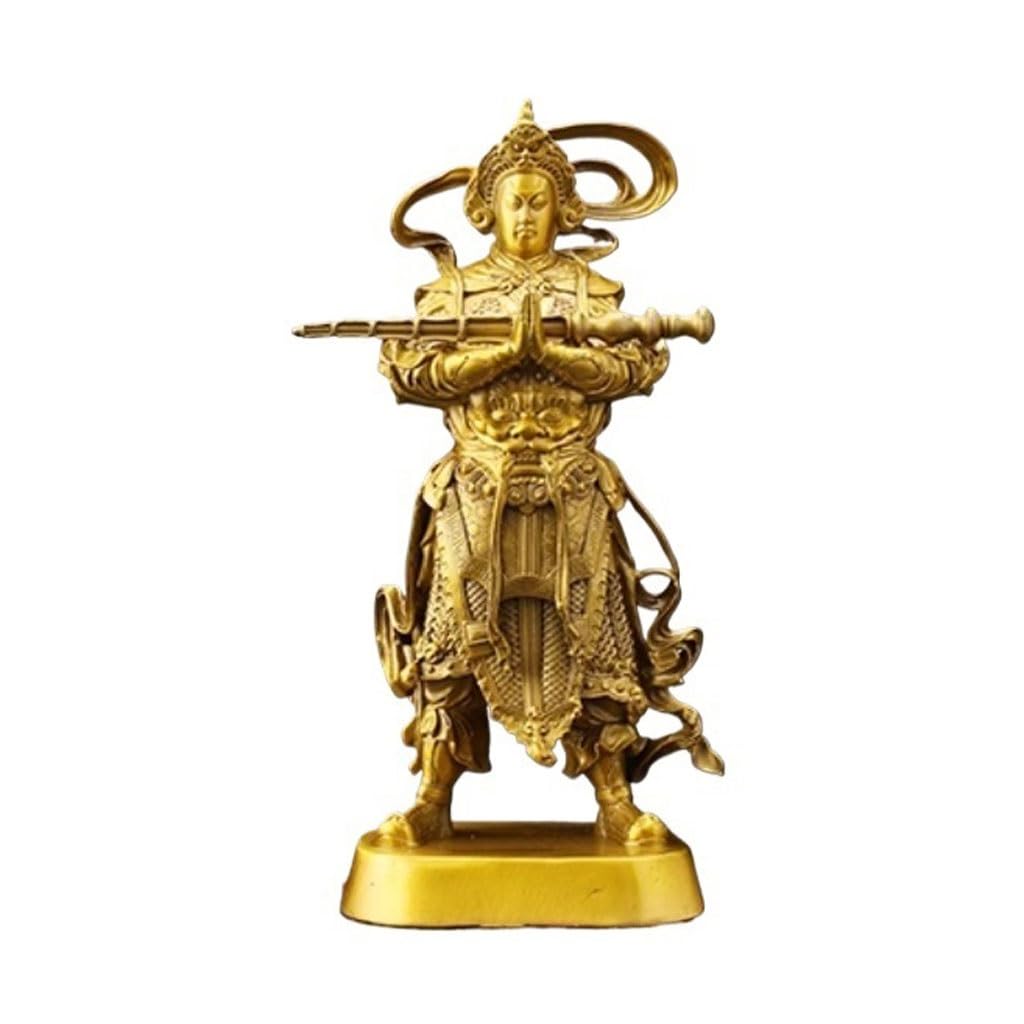 Bronze Living Room Ornaments Chinese Style Copper Buddha Worship Temple Ornaments Living Room Porch Office Decoration Crafts Ornaments to Attract Wealth