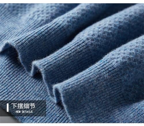 Men's Sweater Round Neck Loose Pullovers Knit Tops Warm Bottoming Simple Sweater4