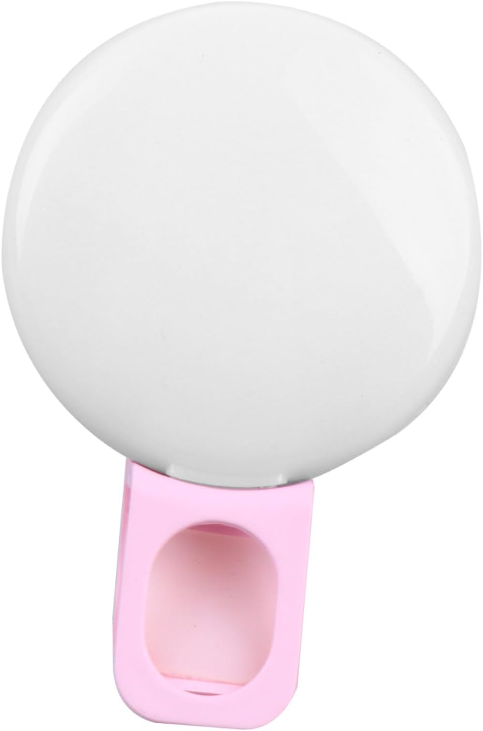 Portable Pink LED Selfie Ring Light Mini Clip Fill Light for Phones Laptops Rechargeable Brightness for Makeup Vlogs Live Streaming