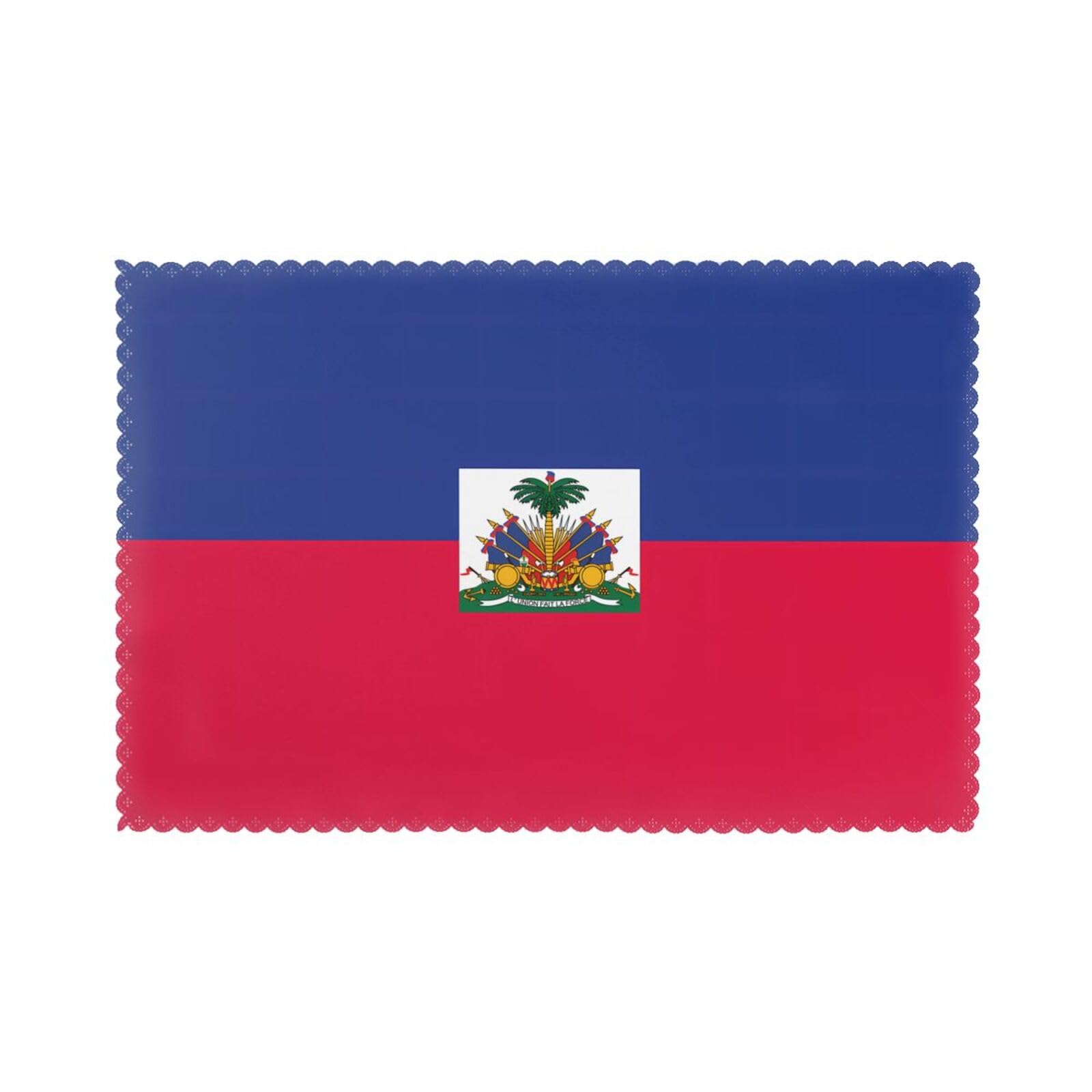 HJFCZH Haitian flag Prints Placemats Set of 6 12x18in – A Great Housewarming Gift for a Warm & Stylish Home