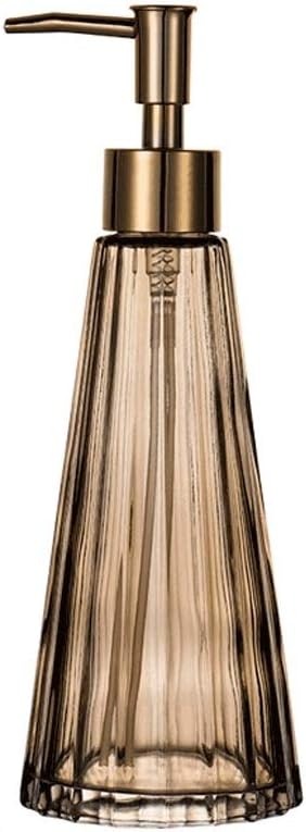 カウンタートップソープディスペンサー ガラス製詰め替え可能液体ソープディスペンサーポンプボトル バスルーム洗面台カウンタートップキッ