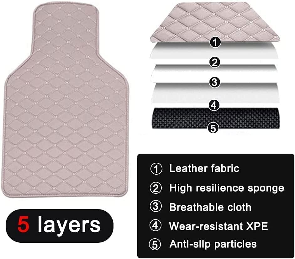Tapis de sol en cuir gris pour intérieur VW Beetle 2012 - 4