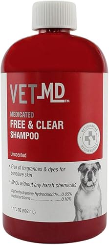 VetMD Champús medicados y aerosoles para todos los perros El mejor champú medicado para perros con piel sensible Champú libre y transparente  Champú