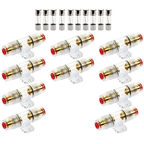 Voodoo (10) Agu Fuse Holder Fuseholder Car Audio 4 6 8 Gauge Inline & Fuse (60 Amp) #TOP4