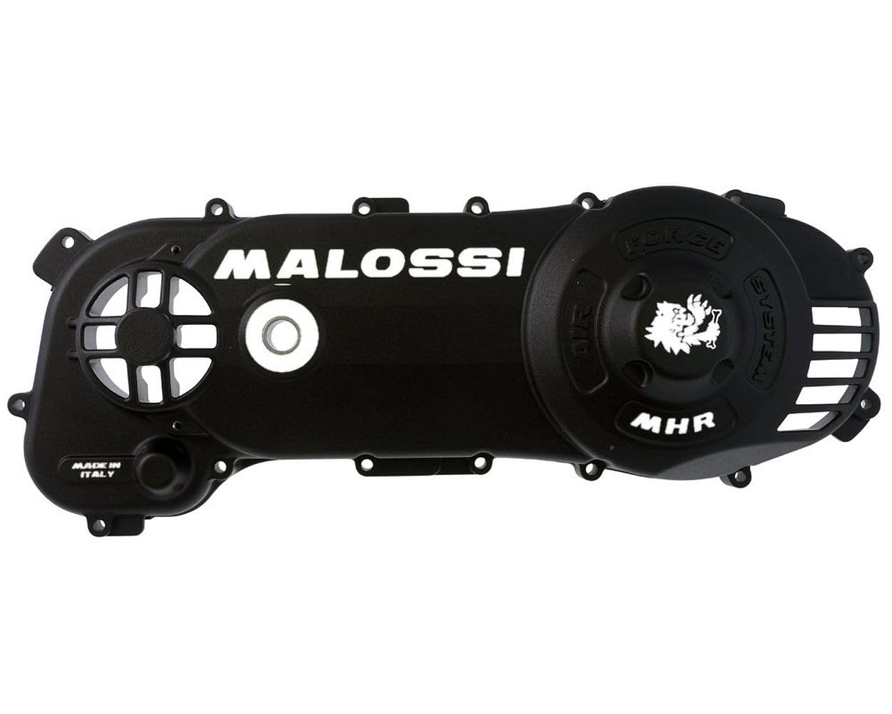 Malossi - Tapa de variador MHR para carcasa del motor C-One/RC -One, Air Force también compatible con Piaggio/Gilera 50 ccm 2T AC/LC larga negro, incluye tornillos