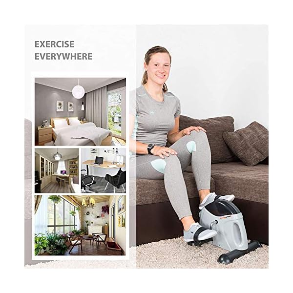 Hausse Portable Exercise Pedal Bike for Legs and Arms, Mini Exercise Peddler with LCD Display